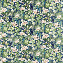 Waterlily Midnight Velvet Fabric by the Metre